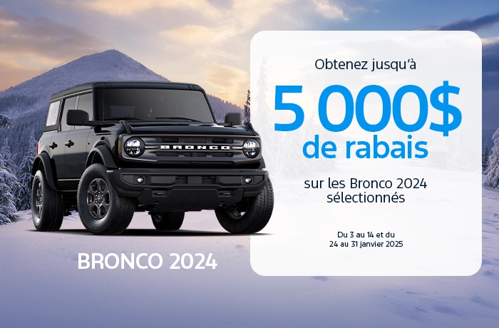 Bannière de Ford Bronco 2024