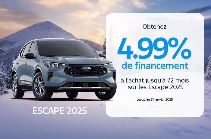 Bannière de Ford Escape 2025