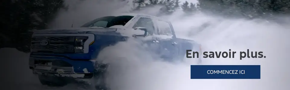 Ford F-150 Lightning qui roule dans la neige