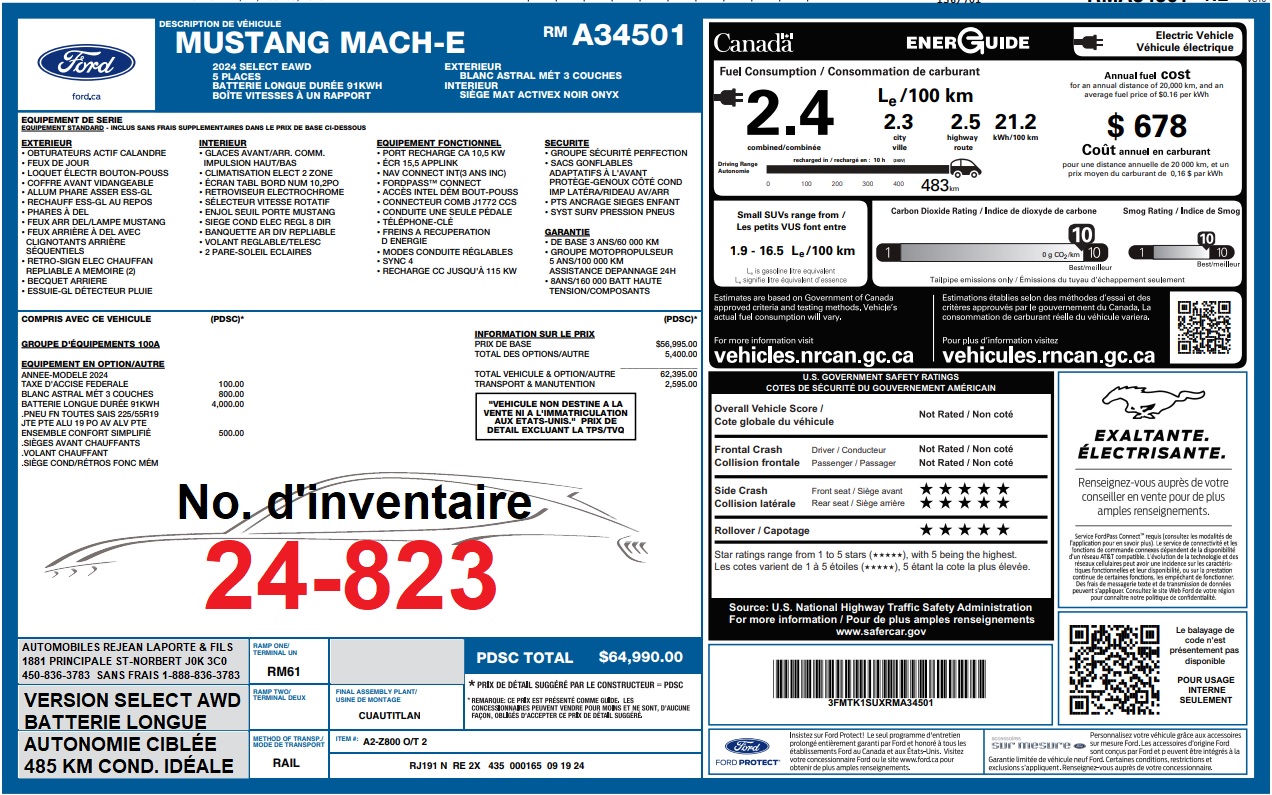 2024 Ford Mustang Mach-E Select AWD Main Image