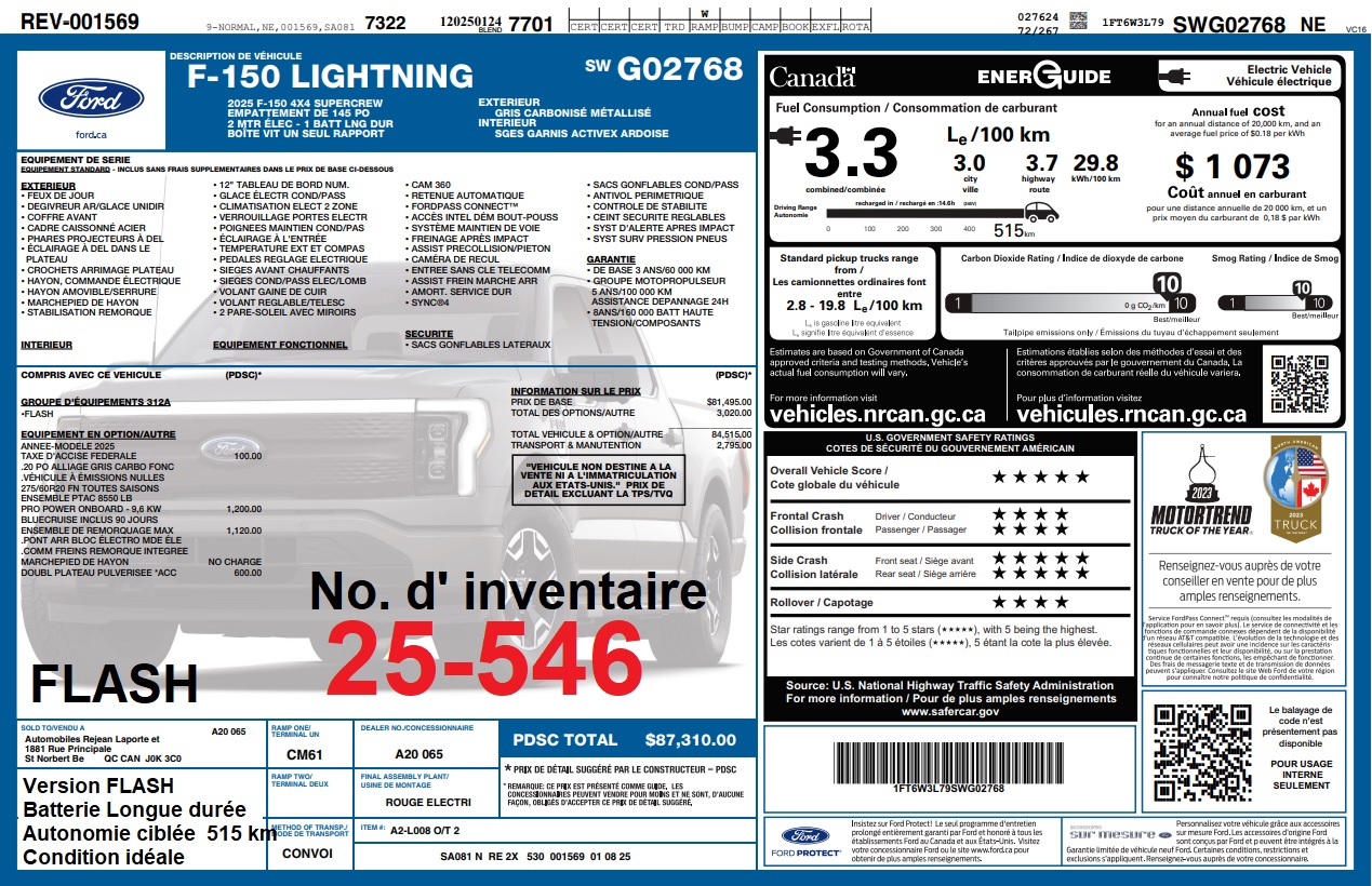 2025 Ford F-150 Lightning FLASH Main Image