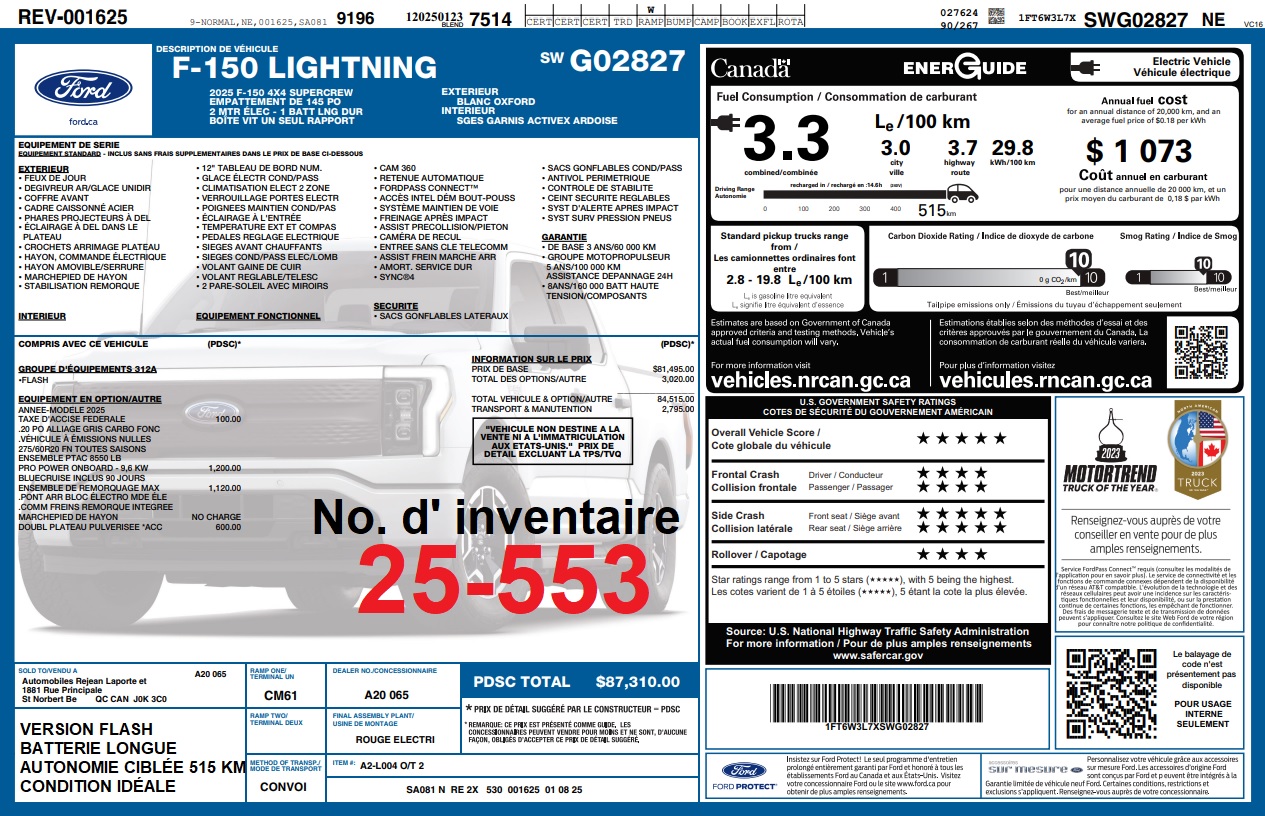 2025 Ford F-150 Lightning FLASH Main Image