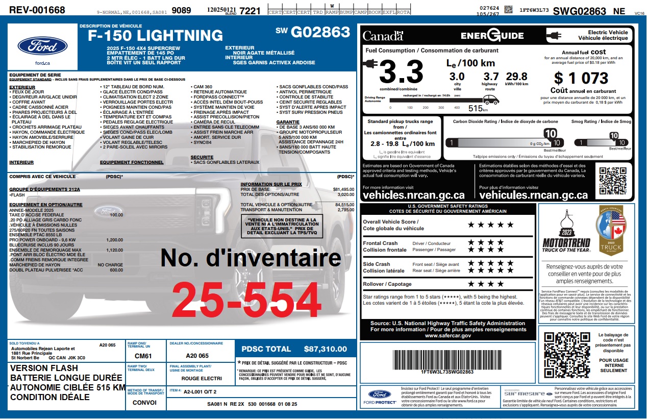 2025 Ford F-150 Lightning  Main Image